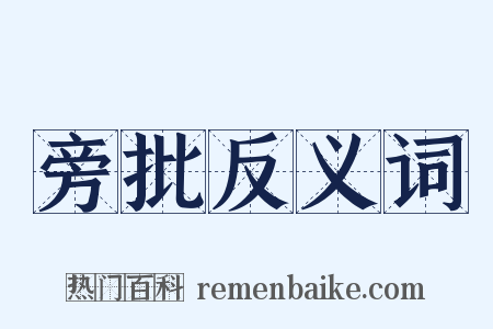 旁批反义词是什么意思的图片